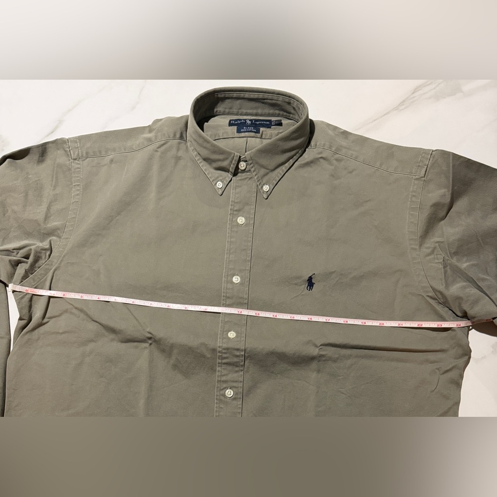 Ralph Lauren Blake Olive Button-Down Shirt - Picture 5 of 6